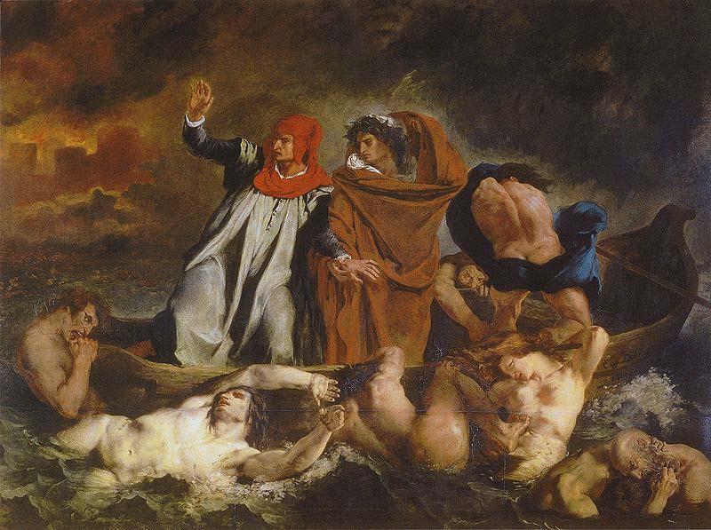 Eugene Delacroix The Barque of Dante oil painting picture
